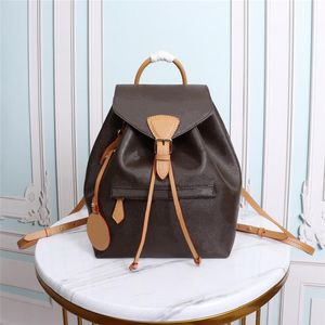 MONTSOURIS PM elegante dames lederen Empreinte gesp rugzak voor klassieke luxe ontwerpers bruine oude bloem vrouw mode satchel198g