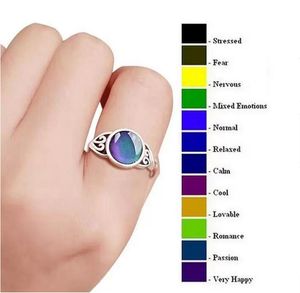 Moodband Rings verandert van kleur in je temperatuur onthul je innerlijke emotie goedkope vingerring sieraden