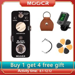Mooer MDS1 Black Secret Pedal de efecto de guitarra eléctrica Micro Mini distorsión 2 modos de trabajo True Bypass del efecto Proco Rat