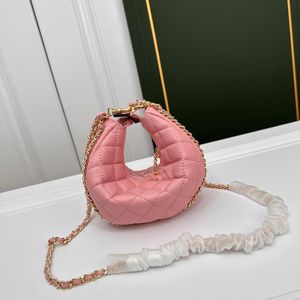 Sac de lune Fashion Womens Sac à bandoulière 14/22 cm en cuir en cuir matériel en métal pendentif de luxe sac à main