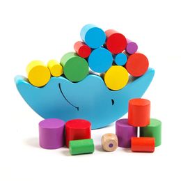 Moon Balance Building Early Education for Children Balans Folding Music Training Game Ander educatief speelgoed Wooden puzzel speelgoed