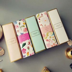 Mune cadeau Aron Floral Long Prited Cake Carton Présentation présente pour cookie Mariage Favors Candy Box