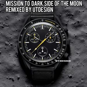 Moon Men Watch Pleine Fonction Quartz Chronographe Montres Mission To Mercury 42mm Nylon Montre De Luxe Édition Limitée Maître Bracelet200K