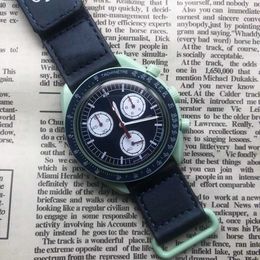 La montre à quartz à six aiguilles Moon Mercury Co de marque Planet Space Watch Timing est populaire