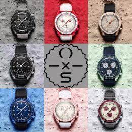 Moon Movement Horloges Hoge kwaliteit biokeramische planeet Volledig functionele chronograaf Herenhorloges Luxe designerhorloge Limited Edition Master Watchs aaa