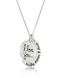 Maanketting Ik hou van je tot de maan en terug voor moeder en zus Familiehanger Valentijnsdag039s Dagcadeau20073714137444