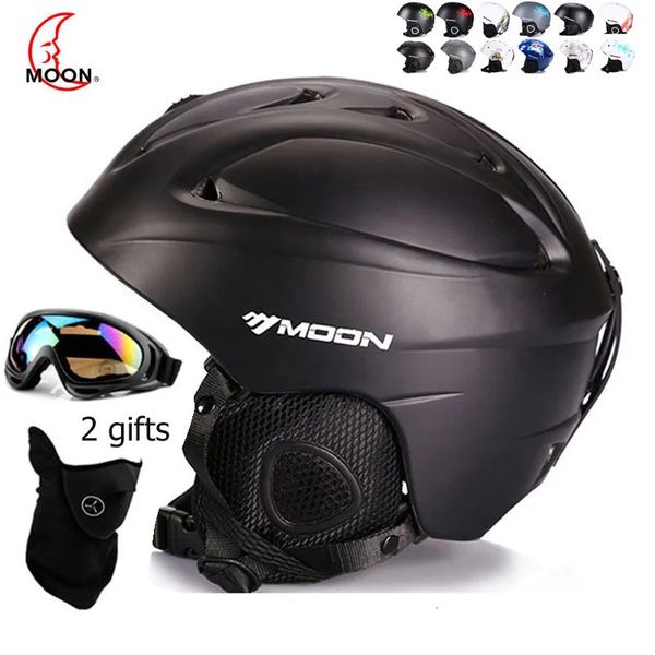 MOON casque de Ski intégralement moulé Ski pour adultes et enfants sécurité neige Skateboard Snowboard 240111