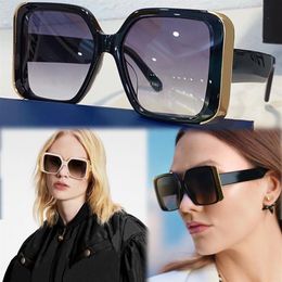 MOON SQUARE Lunettes de soleil Z1664 Star Même cadre carré surdimensionné Design combiné Faits saillants Marque Charme Catwalk Travel Pographie Fi2698