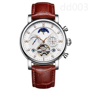 Reloj lunar de cuero de diseñador para hombre, reloj de pulsera diario casual tourbillon relogio masculino simple y duradero aaa, reloj de pulsera, adorno de negocios sb042