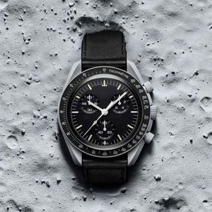 Moon watch mens designer montres air king Bioceramic moonswatches céramique de luxe Planet mouvement montre Limited Edition Master Wri263o