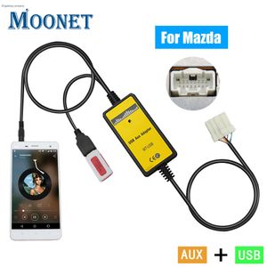 Moonet Car Audio Aux USB -adapter 3,5 mm in CD -wisselaar voor Mazda 3 5 6 MPV CX7