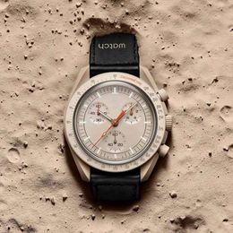 Moonswatch Bioceramic Planet Moon Quarz Watch Mission to Mercury 42mm Full Hot Sell Couple Watch Moon Collaboration Quartz Watch for Space Lunar Mission