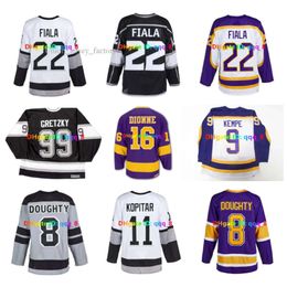 Moore Trevor Kevin Fiala Quinton Byfield Throwback Kings Hockey Jersey MARCEL DIONNE WAYNE GRETZKY Drew Doughty Anze Kopitar KELLY HRUDEY Annonce 7195