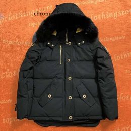 Moose Knuckle Jacket Designer Hommes Hiver Down Canada Veste Loisirs de plein air1 Manteaux Coupe-vent Pardessus imperméable à l'eau Puffer épais Colla Real Wolf Fur Top 671