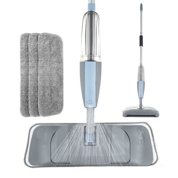 Mop 3 en 1 Spray et Sweeper Machine Aspirateur Sol dur Outil de nettoyage plat Set pour ménage à main facile à utiliser 210805