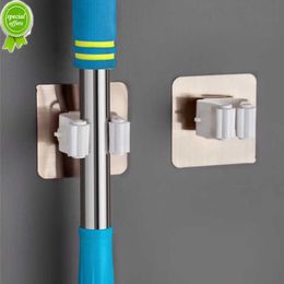 Mop Organizer Houder Multifunctionele Haken Badkamer Sterke Haak Lijm Wandmontage RackBrush Bezem Hanger Keuken 1/5/10 PCS