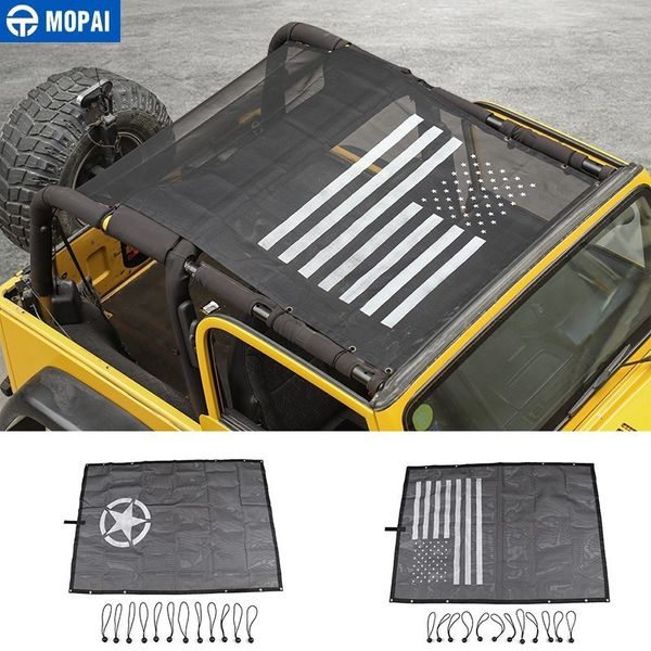 MOPAI – couverture pare-soleil supérieure pour Jeep Wrangler TJ 1997 – 2006, toit de coffre de voiture, protection anti-uv, isolation, filet de repos de lit de hamac