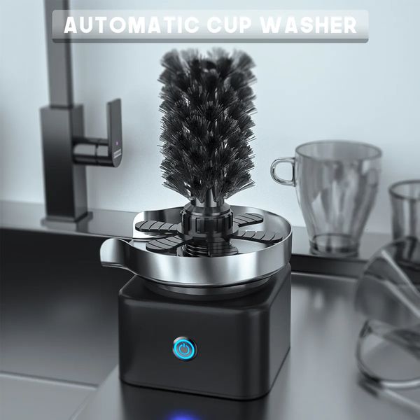 Vadrouille automatique tasse rinceuse laveuse puissante pour évier de cuisine en acier inoxydable biberon nettoyant avec brosse 230906