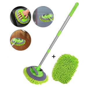 Mops Car Wash Mop Mitt met verlengbare handgreep Chenille MicroFiber Car Cleaning Kit Reinigingsgereedschap met vervangende kop 230327