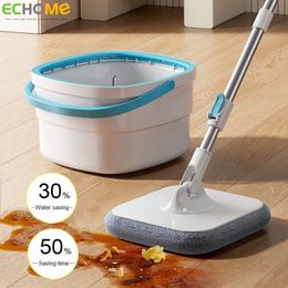 Moppen ECHOME vloermop reiniging waterafscheiding knijpmop zonder handen wassen 360° roterende huishoudelijke schoonmaakhulp met emmer 230720