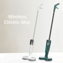 Mops Electric de piso eléctrico con rociador girando y vaya a trapear sin cable y tanque de agua, lavado de pisos de limpieza del hogar 230302