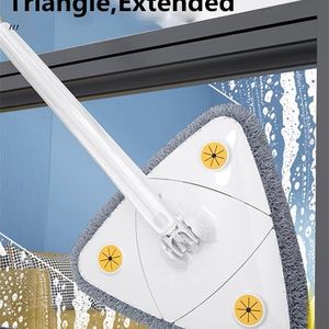 Mops Extended Triangle Mop 360 Twist Squeeze Wring Xtype raam Glas Toilet Badrom Vloer Huishoudelijk Reinigingsplafond Dusting 220927
