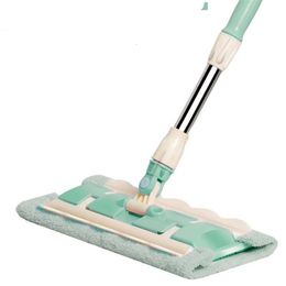 MOPS platte dweil vloer Telescopische dweil 360 graden handgreep MOP voor huiskeukentegels Reiniging Spin MOP Roterende Superfijne vezelsstuit 230512