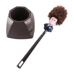 Mops Fun Emmanuel Brosse WC de toilette Frankrijk President Trump Toiletborstel Voor Feest Woondecoratie Unieke Geschenken 230710