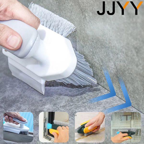 Vadrouilles JJYY 4In1 brosse de nettoyage de vitres nettoyeur de fentes de fenêtres joint de sol grattage coin crevasse toilette 231011