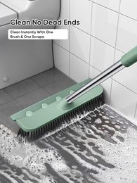 Mops Joybos Garage Badkamer Wiper Hard borstel Raam Scraper Schraper vloer Scrubborstel 2-in-1 Magic Broom Pool Mop Tub Tile Reinigingsborstel 230327