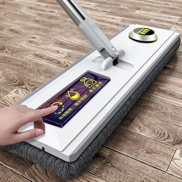 Vadrouilles magiques autonettoyantes Squeeze Floor Mop Microfiber Spin And Go Flat Mop Pour laver le sol Outil de nettoyage de la maison Accessoires de salle de bain 230512