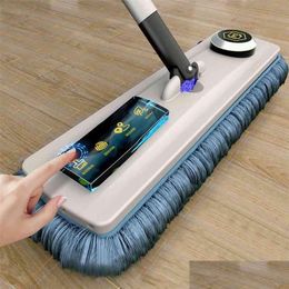 Mops Magic Zelfreinigende Knijpmop Microvezel Spin And Go Flat Voor Het Wassen Van Vloeren Thuis Reinigingsgereedschap Badkameraccessoires 210830 Dr Dhixm