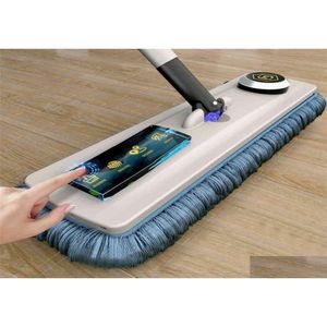 Mops Magic Selfcleaning Squeeze Mop Microfibre Spin And Go Flat Pour Lavage Sol Outil De Nettoyage À Domicile Accessoires De Salle De Bain 2104239350 Dhtpa