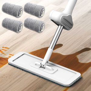 Mops Microfiber Flat Mop 360 Draaibare Hand Gratis Squeeze Reiniging Vloer Mop met Wasbare Mop Pads Lazy Mop Huishoudelijke Cleaner Gereedschap Z0601