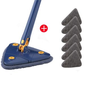 Mops Multifunctionele Driehoek Squeeze Mop 360° Draaibare Verstelbare Vloerreiniging 130CM Home Windows Tools 230531