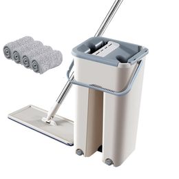 Mops Squeeze Magic Reiniging en emmer vermijd hand wassen microvezeldoek keukenvloer schoon gereedschap 220927