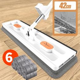 Grande vadrouille plate de Style vadrouille, toboggan autonome, sol en microfibre humide et sec pour le nettoyage des sols, outils pour la maison 231013