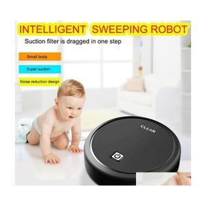 Mops Ricarica USB Robot pigro intelligente Aspirapolvere senza fili Swee Vacuum Robot Tappeto Pulizia domestica Hine11 Drop Delivery H Dhjgw