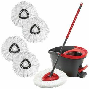 Vadrouilles Vileda Easy Wring and Clean Floor Mop Turbo Microfibre 2in1 Tête de recharge de rechange Accessoire Outils de nettoyage à domicile 230531