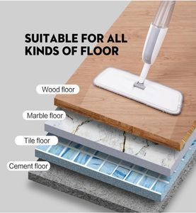 MOPS VIP Spray Mop Broom Set Magic Wooden vloer Flat Home Reiniging Tool Huishouden met herbruikbare microfiberpads Lazy15531143509043