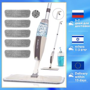 Mops Water Spray Mop Handvat Huis Schoonmaken Gereedschap Voor Wassen Lazy Flat Mops Floor Cleaner Met Vervanging Herbruikbare Microfiber Pads 230605