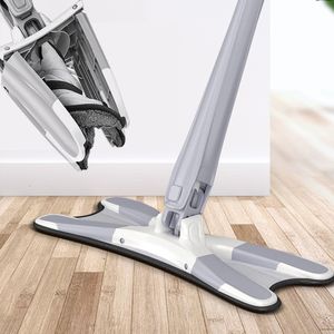 MOPS X-type vloer MOP 360 graden Flat Mop Handvrije Wash huishoudelijke reinigingsgereedschap met herbruikbare microfiberkussens Lazy Mop Squeeze MOP 230327