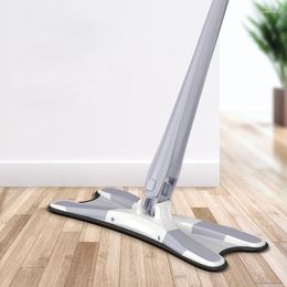 Mops X-type vloermop met 3 stuks herbruikbare microvezelpads 360 graden plat voor thuis vervangen Handvrij wassen Huishoudelijk schoonmaakgereedschap