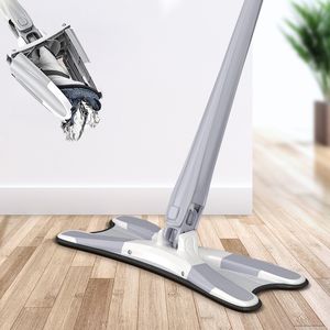 MOPS X-type vloer met 3 stks herbruikbare microvezel pads 360 graden plat voor thuis vervangen handvrij wassen huishoudelijke reinigingsgereedschap 230510