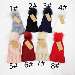 MOQ = 1 Primavera Otoño Invierno niño tamaño Sombreros de Navidad Para niños y niñas deporte Gorros de moda Skullies Chapeu Gorras Gorros de algodón Gorro de lana Gorro de punto Candy 8colors