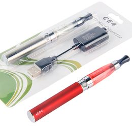 MOQ 10pcs Ego Blister Kit de cigarrillos electrónicos Kits de inicio con atomizador CE4 y 650 MAH 900mAH 1100mAh Ego-T batería Varios colores
