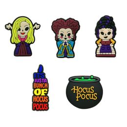 Moq 20 pièces Hocus Pocus Halloween personnalisé silicone paille toppers couverture charmes copains bricolage décoratif 8mm paille fête fournitures cadeau meilleure qualité