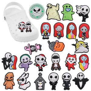 MOQ 20 Unids PVC Fantasma Pelo Rojo Zombie Monster Decoración de Zapatos Charm Hebilla Accesorios Zuecos Botones Decoraciones para Bandas Pulseras