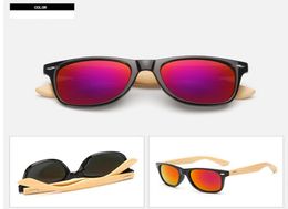 MOQ10 Summer Men039s Ramidité Bamboo Lunettes de soleil Lunes à vélo de vélo de conduite Femme Moso Bamboo Driving Sun Glasses 22Color1952194