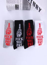 MOQ10PAIRS COTOON SOCKS FUK USTED PAGE SOCKS LARGOS Fashion Menwomen Street Sport Socks6711774